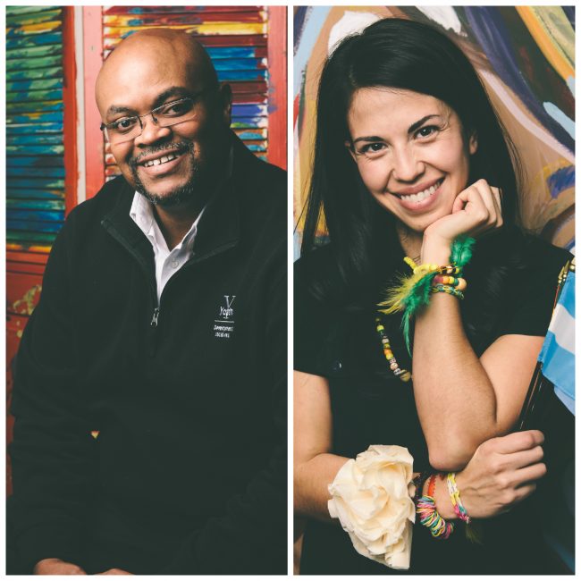 Darryl Bego (L) of YDI and Sil Ganzo (R) of ourBRIDGE